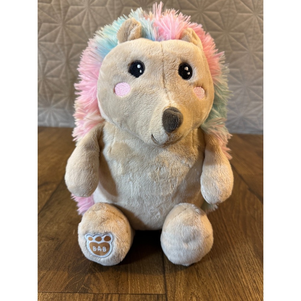 Hedgehog Build-A-Bear Workshop Cool Quills Pastel Rainbow Super Soft Plush 2024